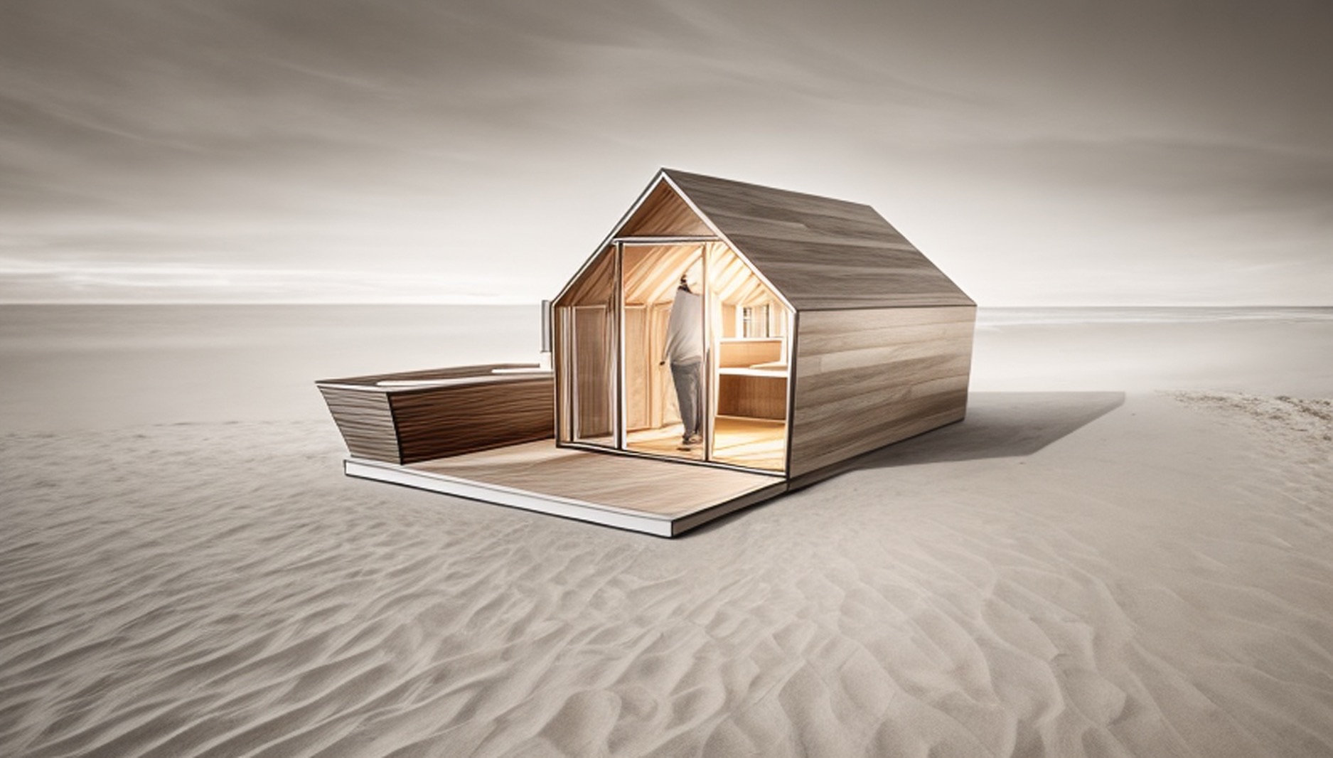 Glampinghus vid stranden